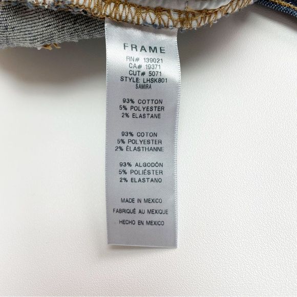 FRAME Le High Rise Skinny Jean Stretch Samira Dark Blue 27 - Picture 8 of 9